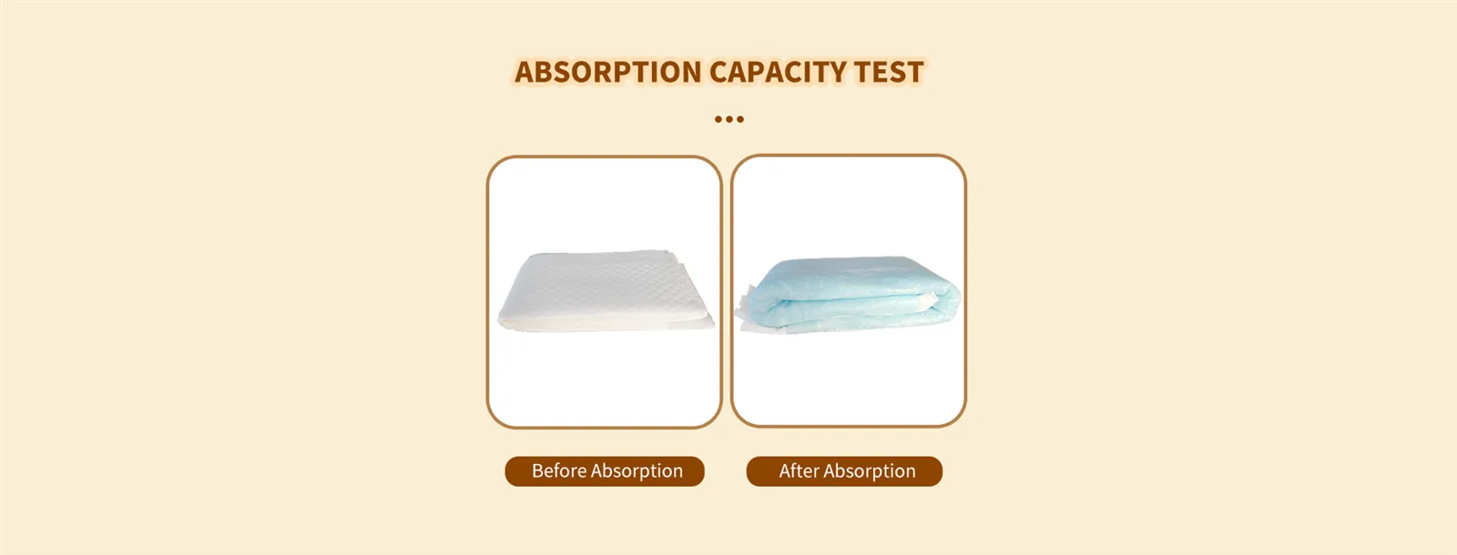HUSHPET dog pad absorption test HUSHPET dog pad absorption test